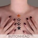 Temporary Stars Tattoos - Burlesque Adult Halloween Costume Accessories - Star Tattoos