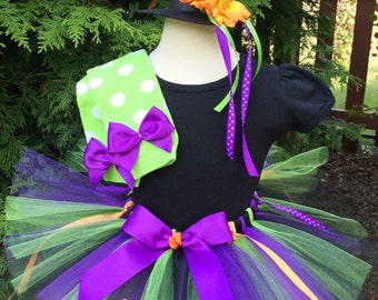 Baby Girl Witch Costume - Halloween Costume - Baby Girl Costume - Halloween Tutu Outfit - Baby Witch Costume