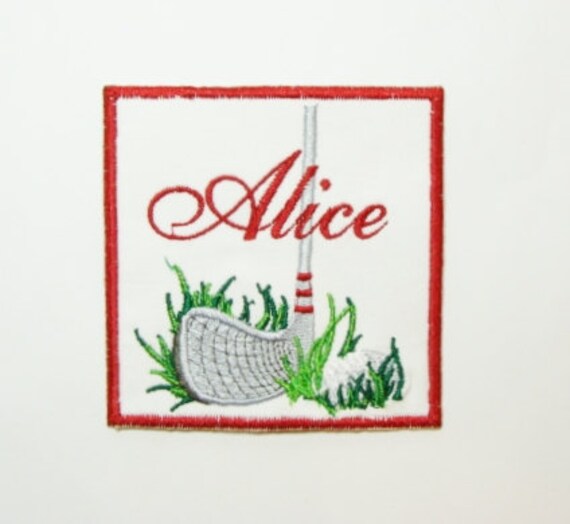 Golf Bag Patch your name embroidered 100398