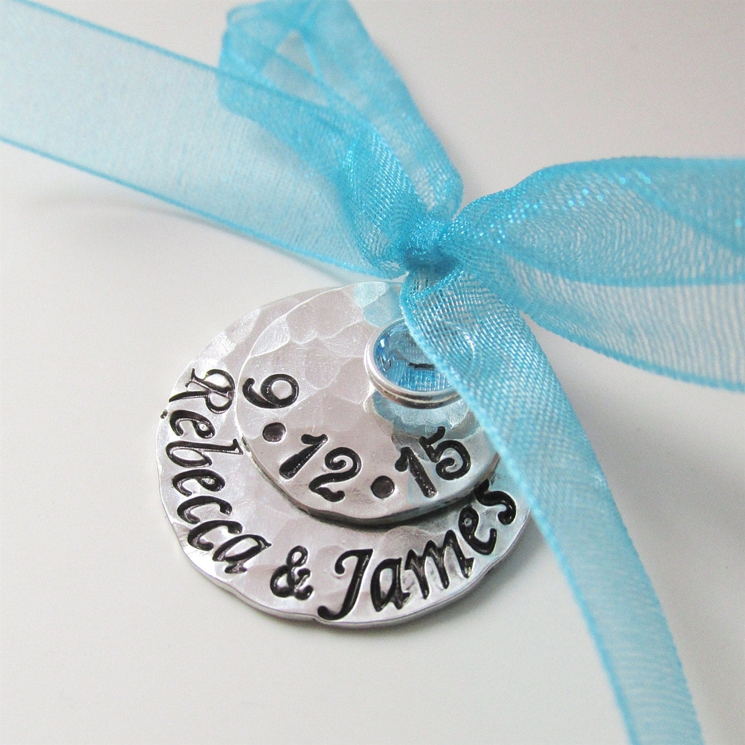 Something Blue Bridal Charm Custom Wedding Charm Hand