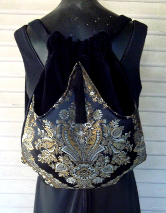 black boho backpack