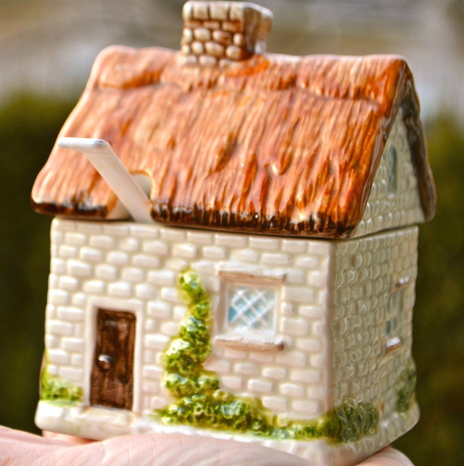 ENGLISH COUNTRY Cottage Jam Jar Otagiri Ceramic Pottery Jam Jar Pot