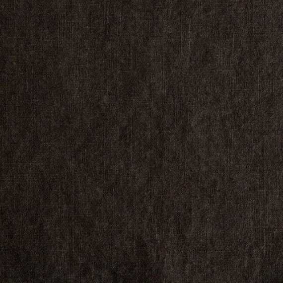 dark brown pure solid Linen Fabric 002108
