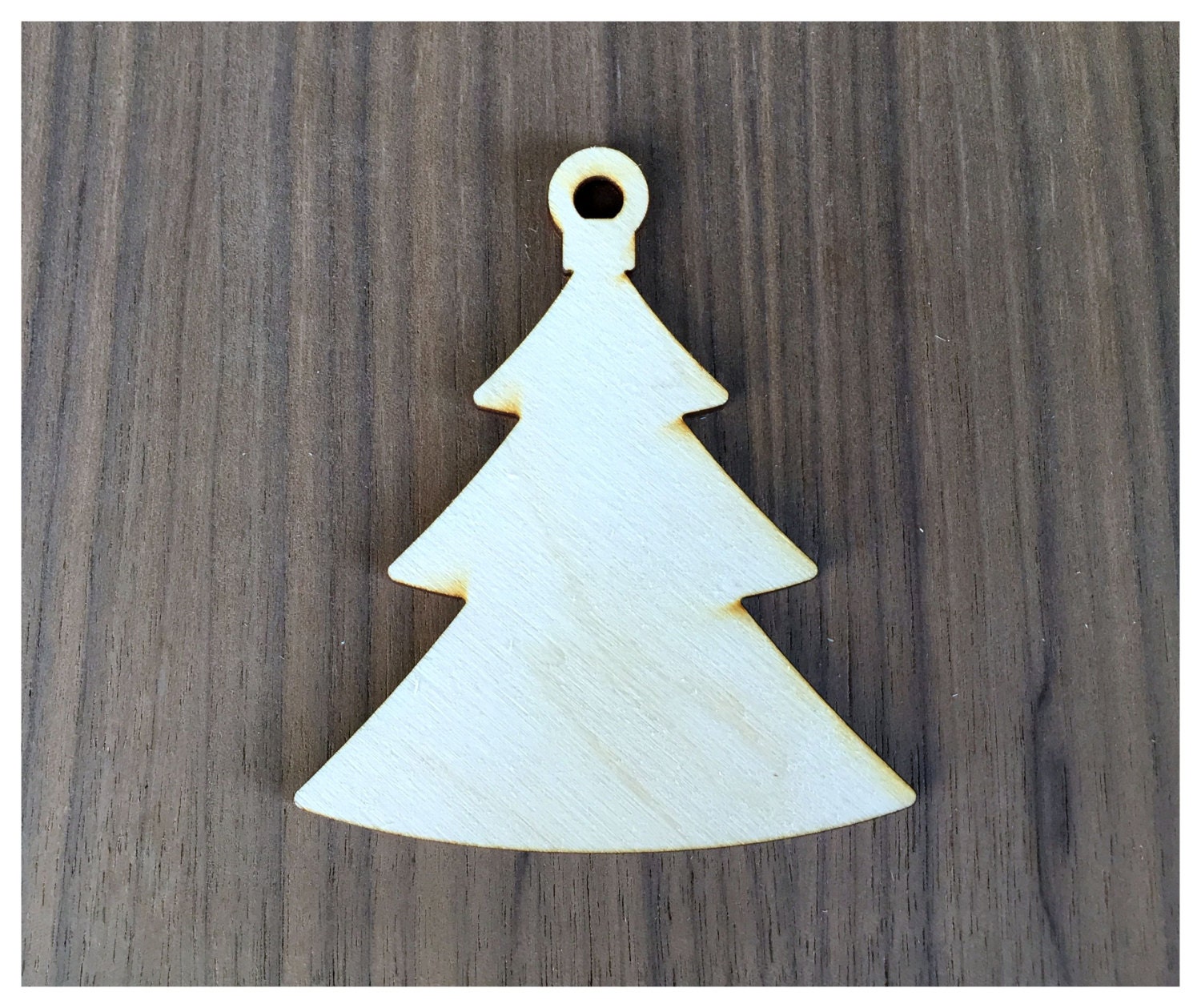 6 Pieces Christmas Tree Ornament Blank Shapes Wood Shapes