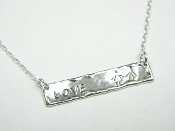 Love - silver necklace
