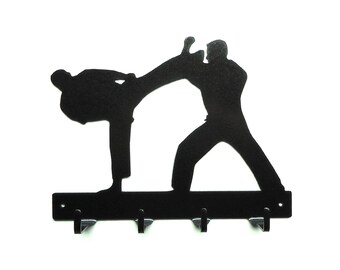 Karate Metal Art Key Rack - Free USA Shipping