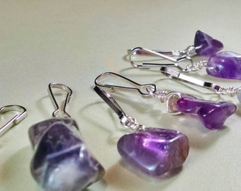 Amethyst Pet Charm, Healing Stone, Collar Charm, Therapeutic Gemstones
