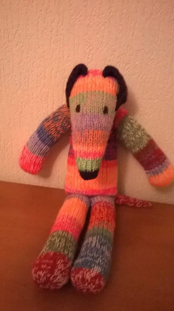 Knitting Pattern to make Rainbow Greyhound model / toy Free UK