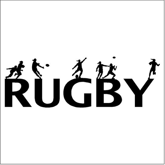 Rugby Wall Decal Removable Rugby Wall Sticker by eyecandysigns