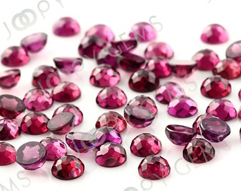 Rhodolite Garnet Cabochon 5mm Rose Cut - 1 cab
