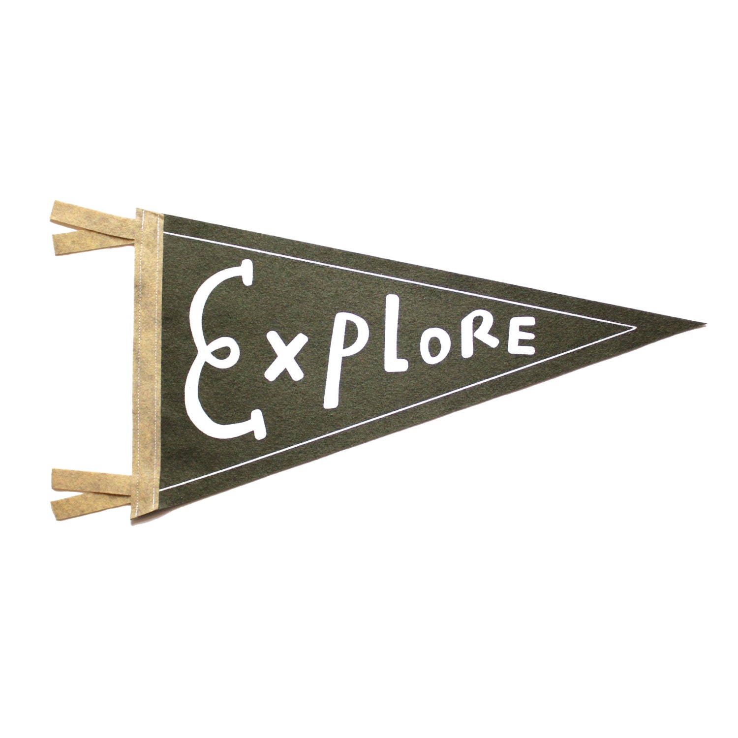 Explore Wool Pennant Flag Wall Hanging Gift for Baby Room
