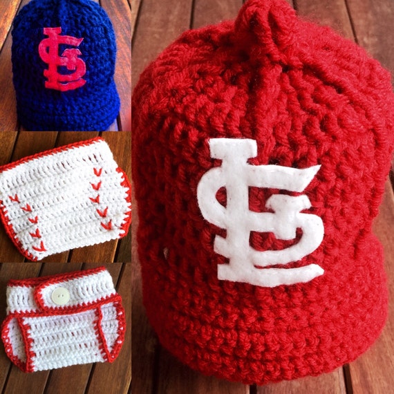 Newborn baby St Louis Cardinals baseball cap by AvaGirlDesigns