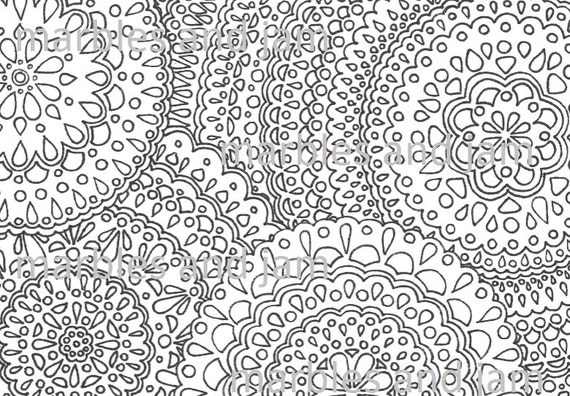 Se chevauchent Page à colorier Mandala imprimer Adulte