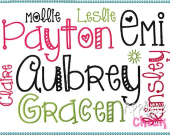 Only Hope Embroidery Font Instant Download