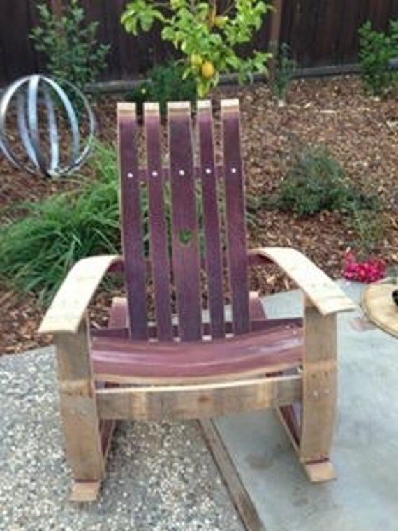 Recycled Wine Barrel Rocking Chair