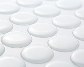 100 Premium Epoxy Stickers 1" Inch Circle for Bottle Cap Necklaces Bubble Seal Dot Drops H1