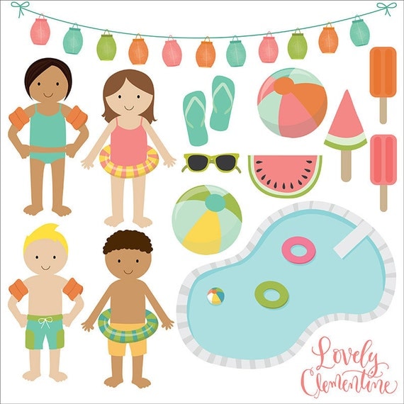 free clipart images pool party - photo #19