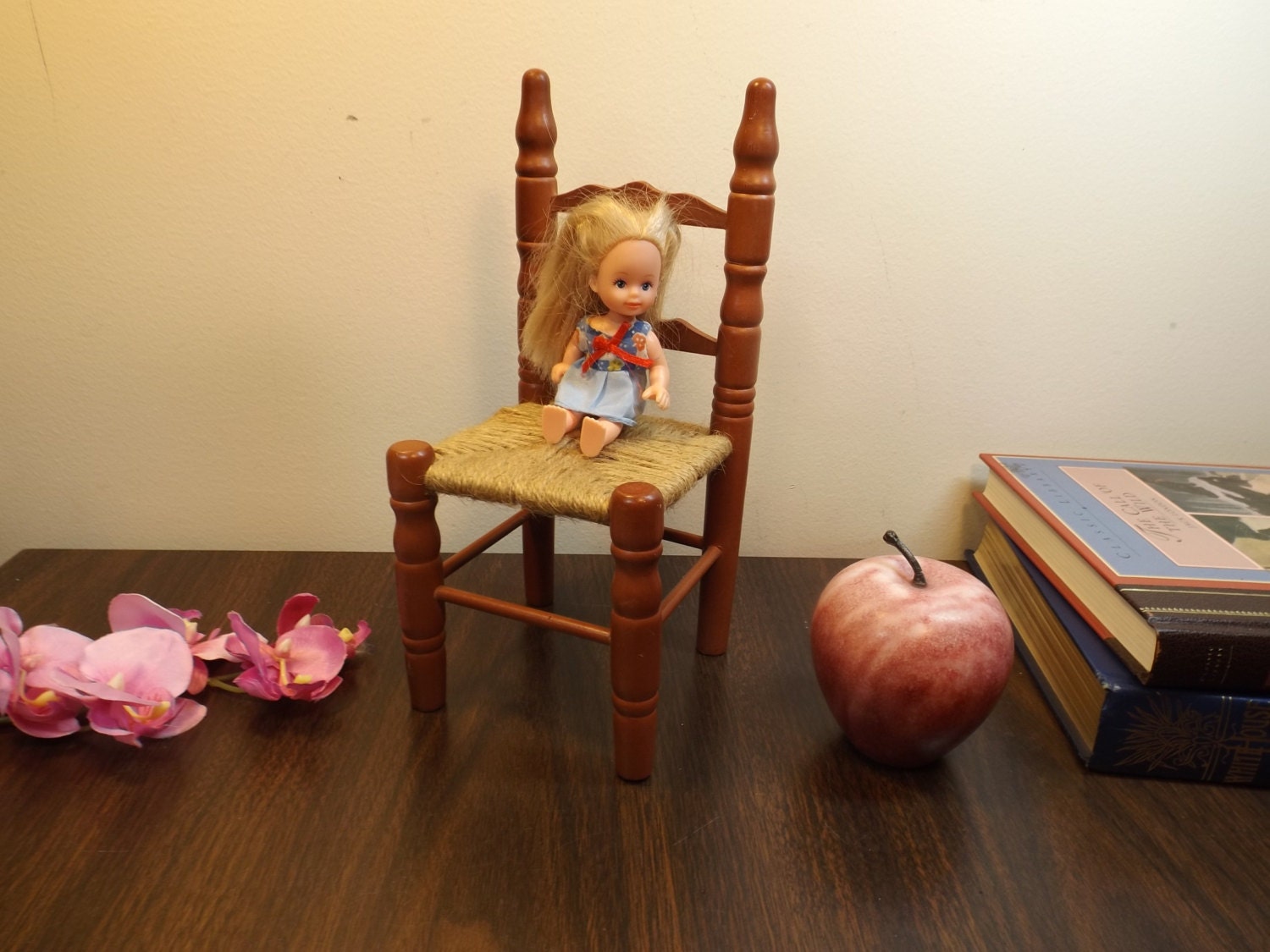 wooden doll chair