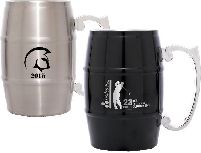 Engraved 17oz Stainless Steel Barrel Mug by lazerdesigns on Etsy