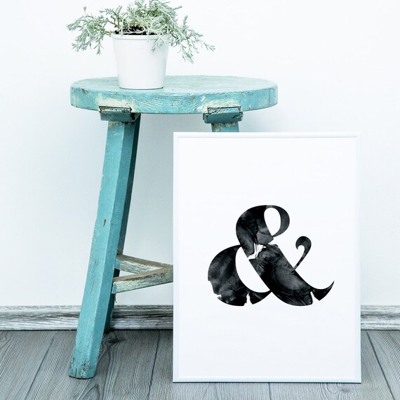 Ampersand Watercolour Print Il_570xn