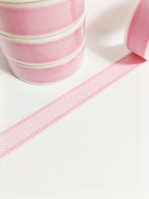 Bubble Gum Pink Circle Lace Like Design Washi by SilentPoetryArts