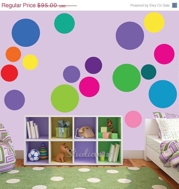 20 OFF SALE Circle Wall Decals HUGE Reusable by StudioWallArt