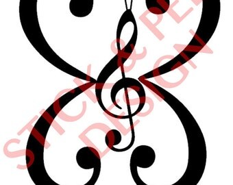 Musical Butterfly Vinyl Car Decal