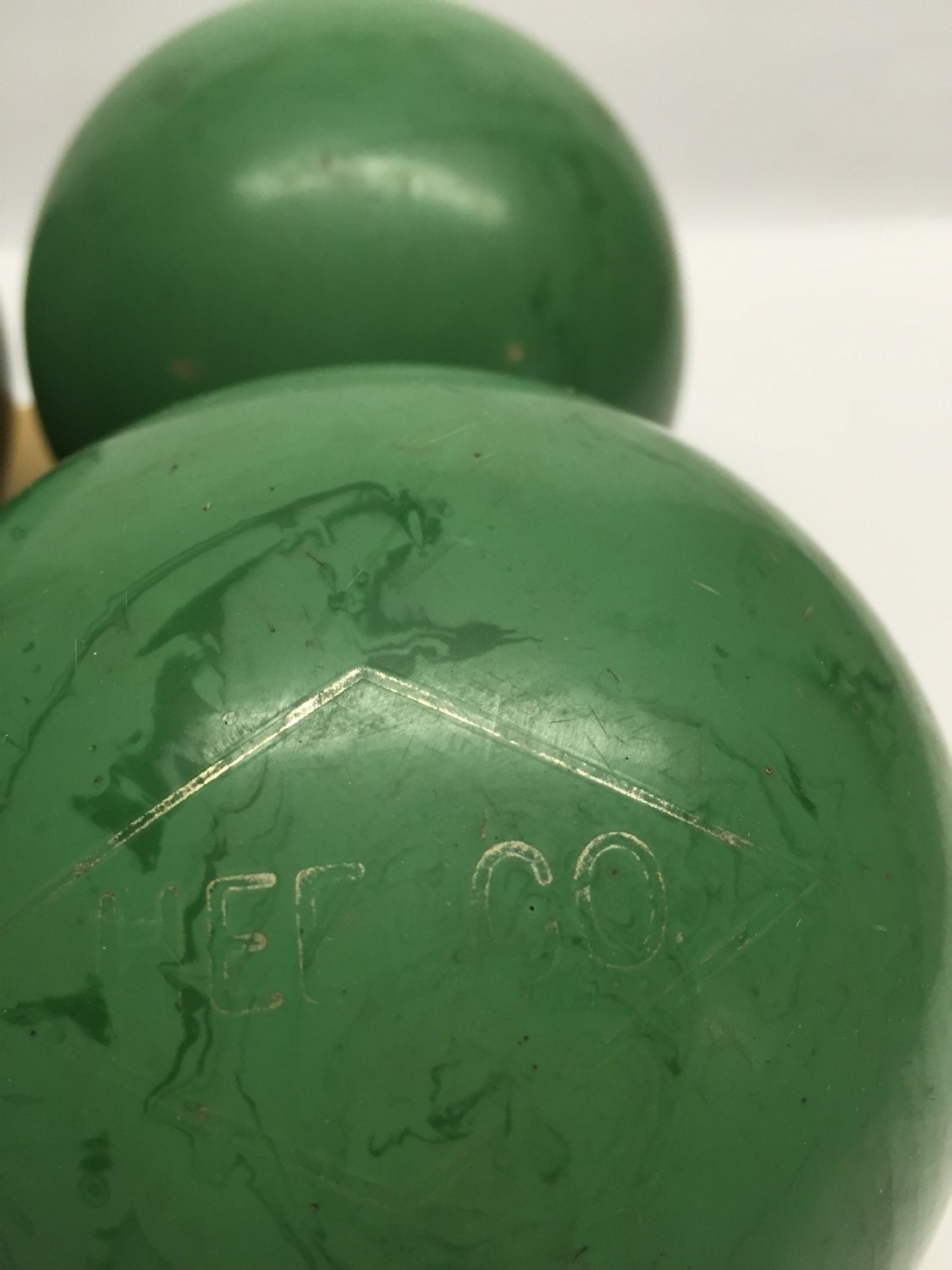 set of 4 candlepin bowling balls