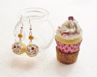 Cupcake Trinket Jar And Earrings Set. Polymer clay