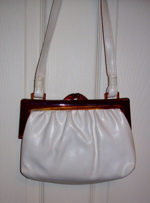 white vintage purse