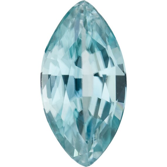 Natural Blue Zircon Gemstone Marquise Size 4x2 mm by Bellogems