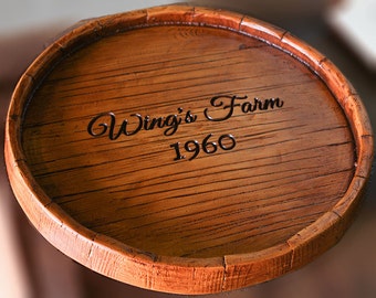 Wine Barrel Personalized Lazy Susan