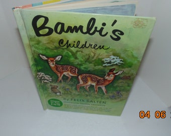 Vintage 1950 BAMBI's Children Felix Salten Phoebe Erickson Illustrated HB