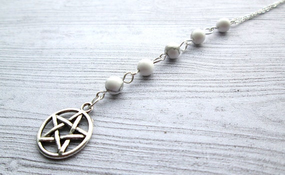 White Witch necklace wiccan necklace wicca jewelry pagan