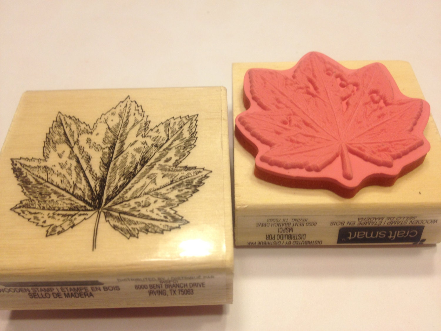 large leaf rubber stamp 45 mm SB2 by petrascrafts64 on Etsy