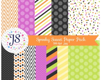 INSTANT DOWNLOAD, halloween digital paper pack for personal and commercial use