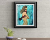 Speak Your Passion Signed Art Print By Rafi Perez interior design element blue