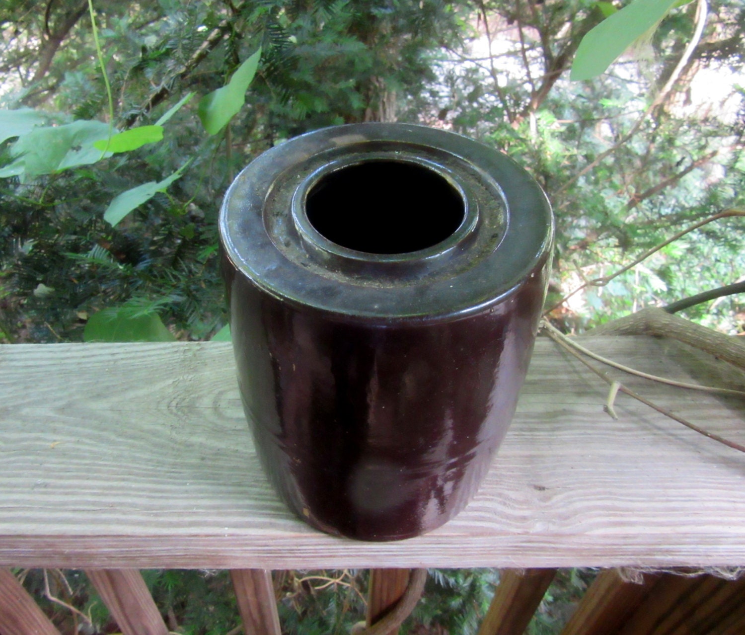 stoneware antique wax sealer fruit jar