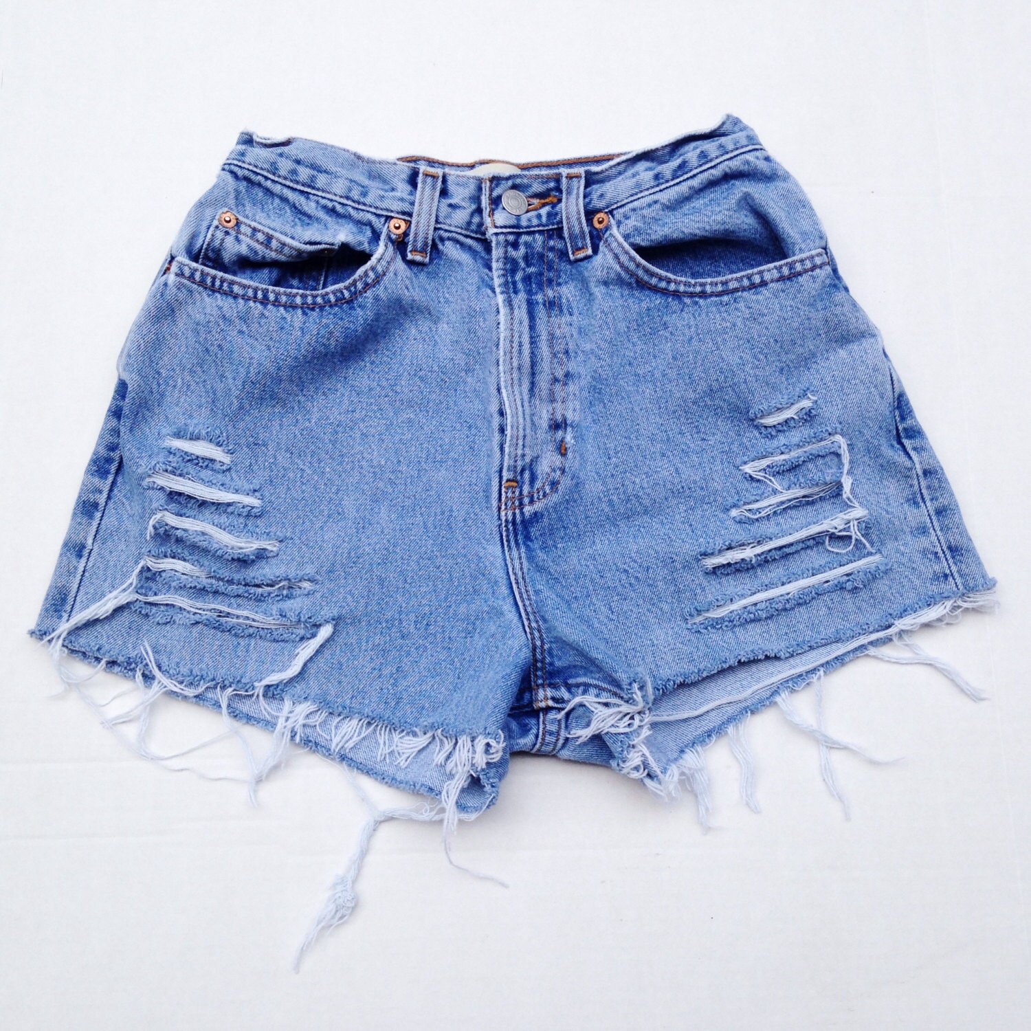 Super High Waisted Denim Shorts Vintage Gap Jean by nostalgicusa