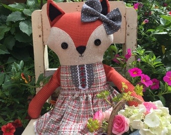 Frannie Fox PDF softie doll pattern