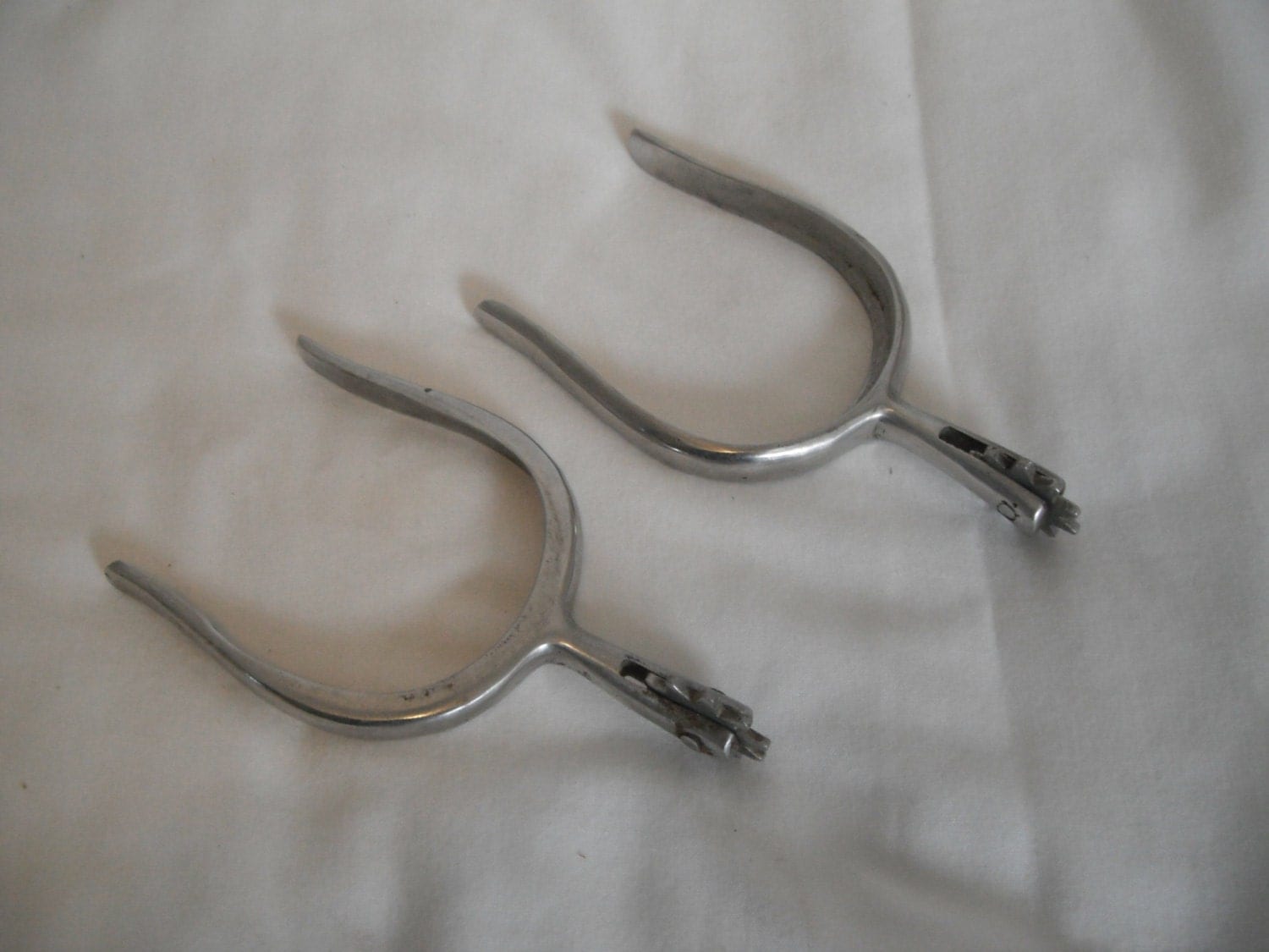 Vintage hookon metal boot spurs mens