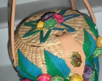 wicker flower pot handbag