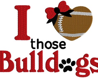 I love those Bulldogs embroidery designs, 3 sizes, machine embroidery,