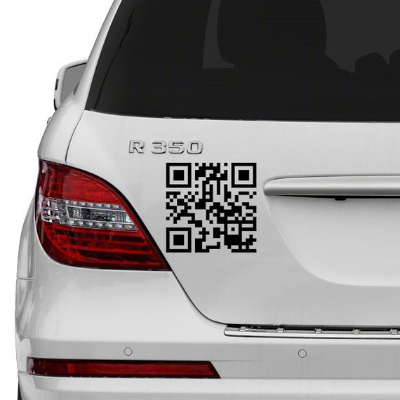 Custom Personalized One Color QR Code Vinyl Decal / Quick