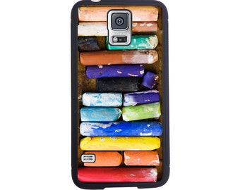 Box Of Colorful Chalk Case Design For The Samsung Galaxy S4, S5, S6 or S6 Edge, S7, S7 Edge, S8 or S8 Plus.