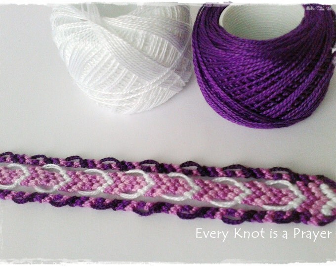 Friendship Bracelet, Macrame, Woven Bracelet, Wristband, Knotted Bracelet, Beach Bracelet - Shades of Purple