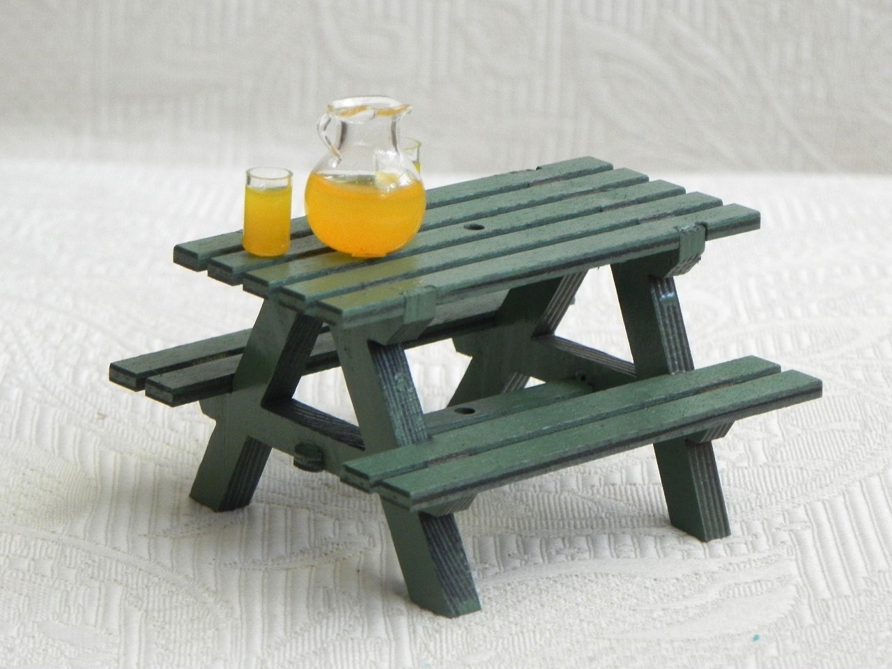 Doll House Miniatue Picnic Table Model Doll House Funitue
