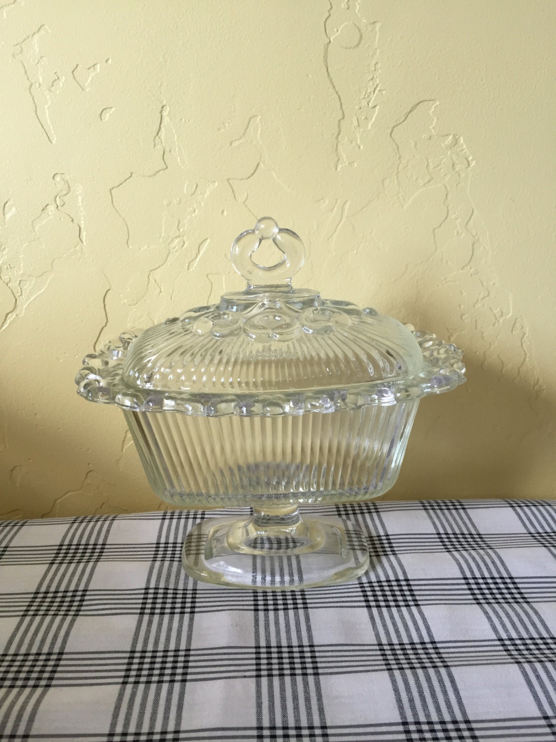 Adorable Vintage 1950s Butter Dish with Lid Haute Juice