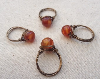 Fire Agate Ring / Fire Agate Jewelry/ Chakra stone ring / gemstone ring / agate stone ring / agate jewelry / fire agate stone jewelry