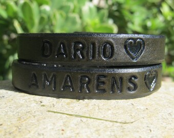 tooled cuff bracelet leather
